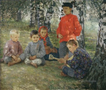 Nikolay Petrovich Bogdanov Belsky Painting - El virtuoso Nikolay Bogdanov Belsky